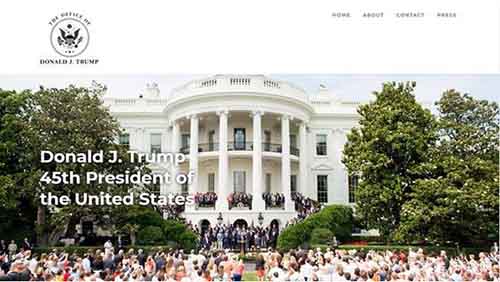 美国总统特朗普正式上线个人网站! 网站 微新闻 第1张