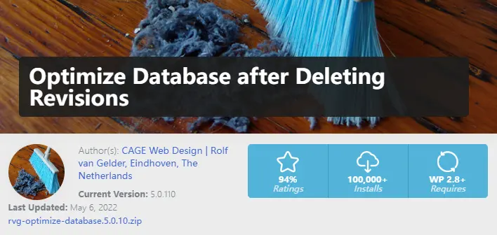 Optimize Database after Deleting Revisions